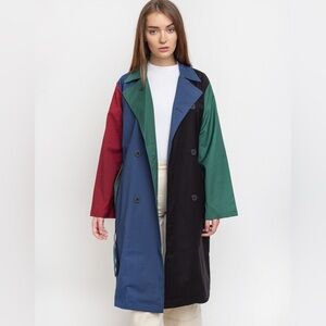LAZY OAF COLOR PANEL TRENCH COAT SIZE M